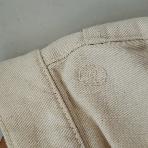 KOTN High Waist Tapered Trouser in Natural | white denim | size 12 - Picture 5 of 8